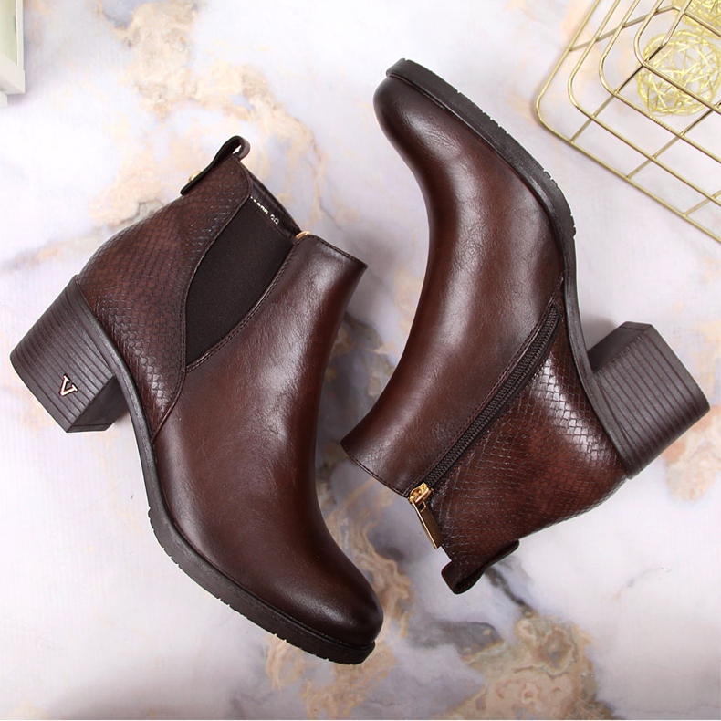 Botas mujer insuladas piel serpiente marrón Potocki 1 Botas mujer insuladas piel serpiente marrón Potocki 1