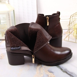 Botas mujer insuladas piel serpiente marrón Potocki 2