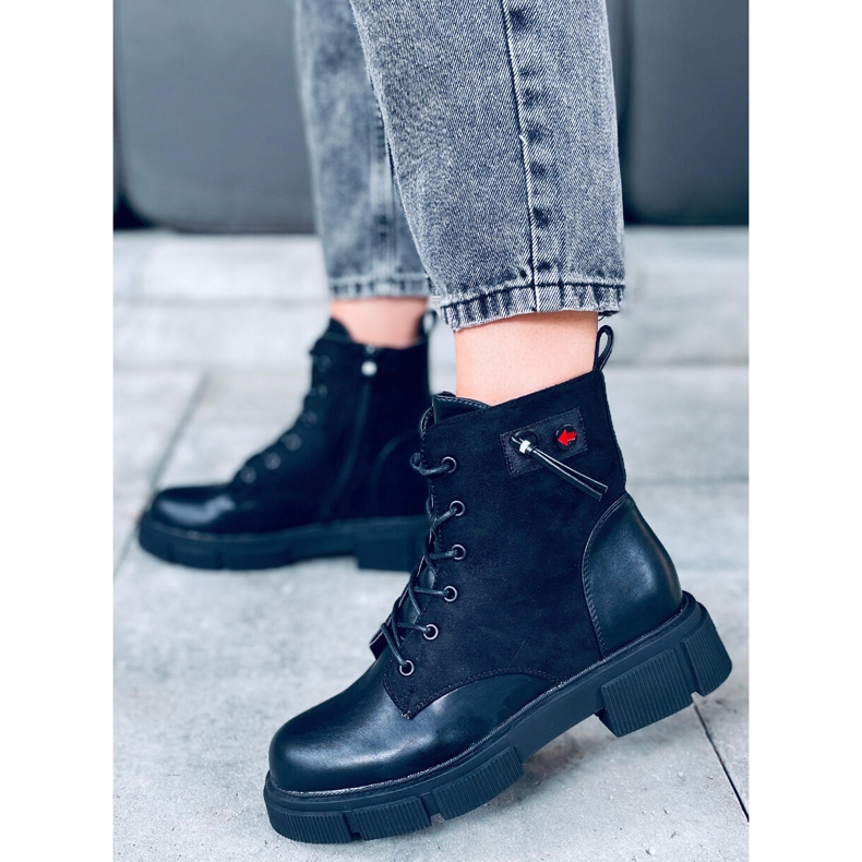 Botas Provo Black con suela gruesa negro 2 Botas Provo Black con suela gruesa negro 2