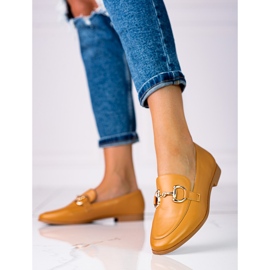 Mocasines de mujer elegantes Shelovet marrones con tacones bajos marrón 1