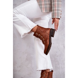 PG1 Botas De Cuero Acolchadas Con Calentamiento Torino Marrón 3