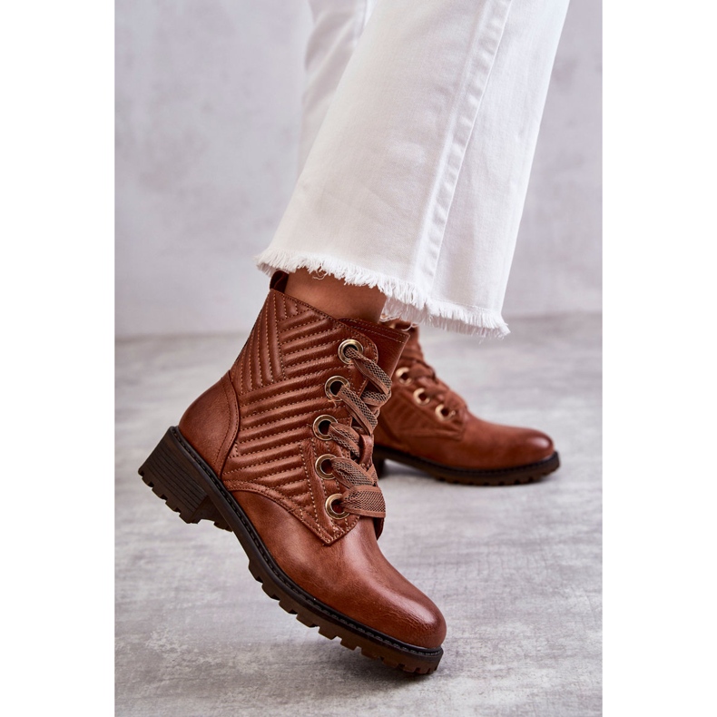 PG1 Botas De Cuero Acolchadas Con Calentamiento Torino Marrón 1