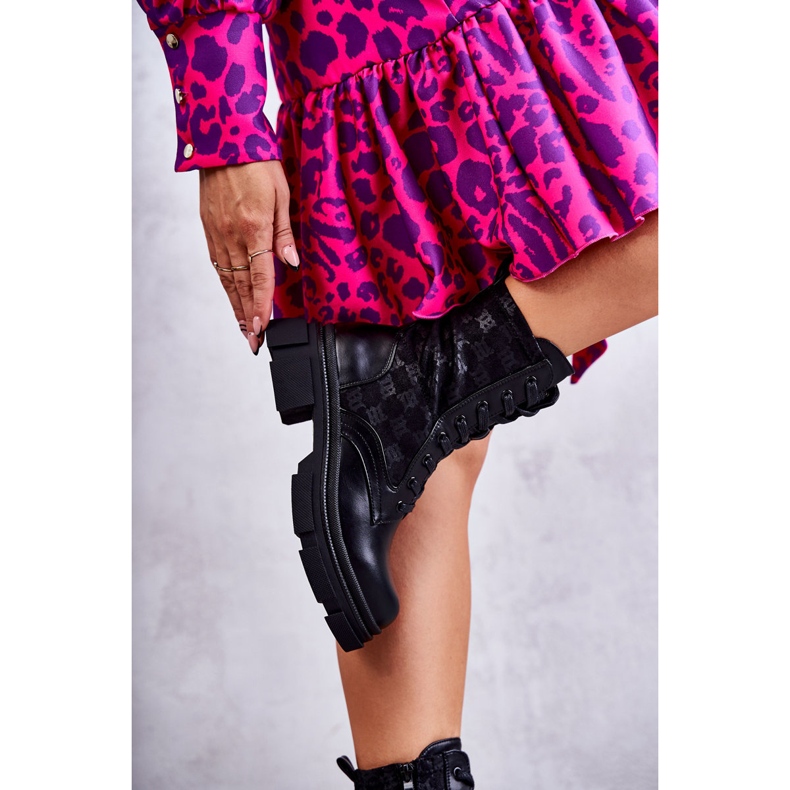 Botas Altas Mujer Atadas Verlon Negro 1