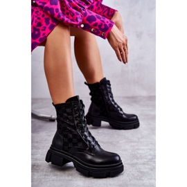 Botas Altas Mujer Atadas Verlon Negro 9
