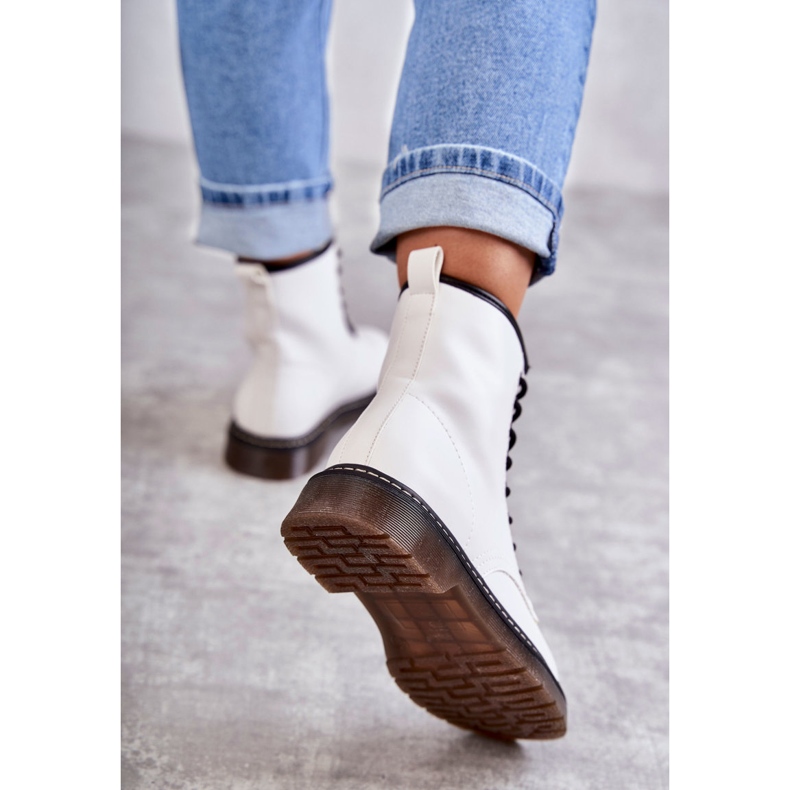 PG1 Botas Mujer Botas Combinadas Blanco Lavita 2