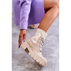PS1 Botas tipo calcetín sin cordones de ante beige Hope 1