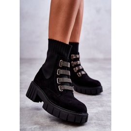 Botas tipo calcetín sin cordones de ante negro Hope 1