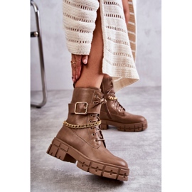 PG1 Botas de trabajadores de moda con cadena marrón Solesso 2 PG1 Botas de trabajadores de moda con cadena marrón Solesso 2