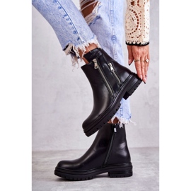 PG1 Botas Mujer Piel Con Cremallera Negra Navarra negro 5