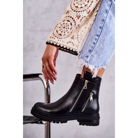 PG1 Botas Mujer Piel Con Cremallera Negra Navarra negro 6