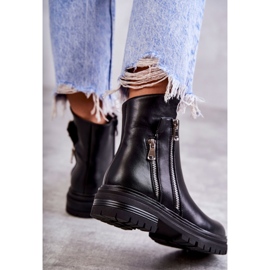 PG1 Botas Mujer Piel Con Cremallera Negra Navarra negro 3