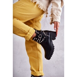PG1 Botas Mujer Piel Con Tachuelas Decorativas Negro Sanchez 4