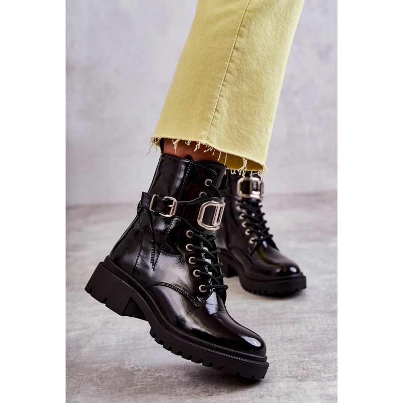 PG1 Botas Lacadas Cálidas Mujer Negro Costello 2