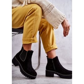 PG1 Botas de mujer Black Afaries con tachuelas negro 4