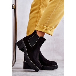 PG1 Botas de mujer Black Afaries con tachuelas negro 3