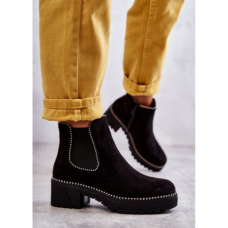 PG1 Botas de mujer Black Afaries con tachuelas negro 1 PG1 Botas de mujer Black Afaries con tachuelas negro 1