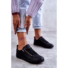 Zapatillas bajas de cuero para mujer Big Star KK274006 Negro 3