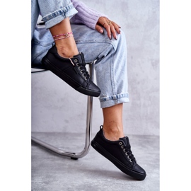 Zapatillas bajas de cuero para mujer Big Star KK274006 Negro 10