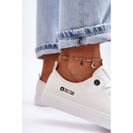 Sneakers de Mujer de Material Bajo Big Star KK274008 Blanco 9