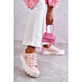Deportivas Lacadas de Moda Big Star KK274047 Rosa rosado 4