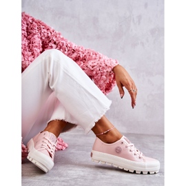 Deportivas Lacadas de Moda Big Star KK274047 Rosa rosado 9