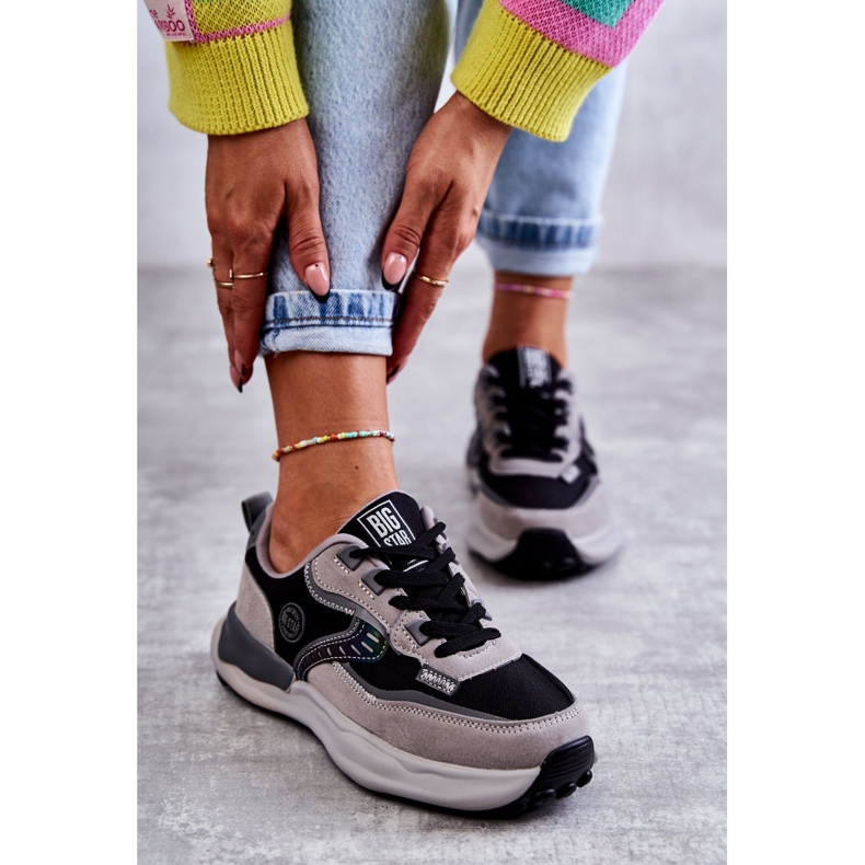 Deportivas deportivas mujer Big Star KK274100 Negro-Gris 2