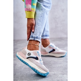 Deportivas deportivas mujer Big Star KK274097 Blanco-Rosa rosado gris 2