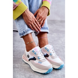 Deportivas deportivas mujer Big Star KK274097 Blanco-Rosa rosado gris 7