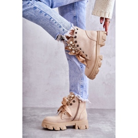PS1 Botas Cálidas De Ante Con Perlas Beige Roco 6