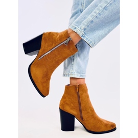 Camel TX-1873 Botas de tacón ancho camel marrón 3