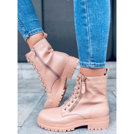 Botas con cordones de Dontre Nude beige 7