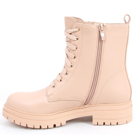 Botas con cordones de Dontre Nude beige 2