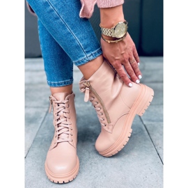 Botas con cordones de Dontre Nude beige 3