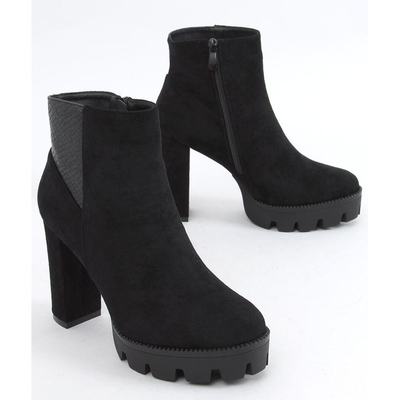 Botas en el poste y plataforma Ase Black negro 2