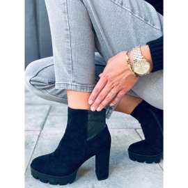 Botas en el poste y plataforma Ase Black negro 1