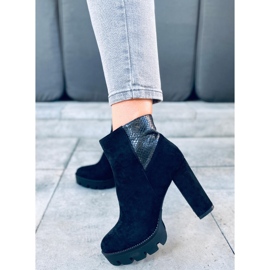 Botas en el poste y plataforma Ase Black negro 3