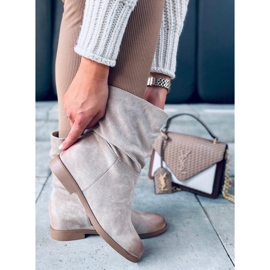 Botas con cuña oculta Bansi Beige 4