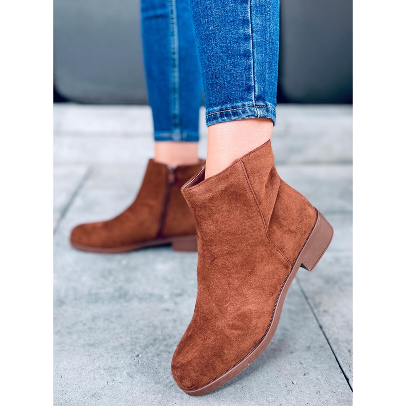 Botas Chelsea de mujer Verbe Camel Suede marrón 1
