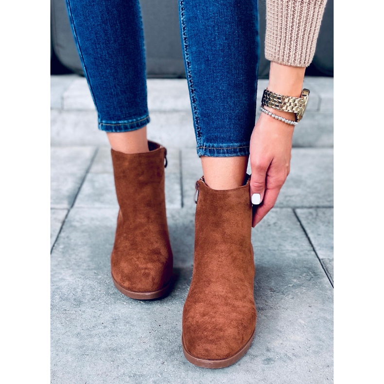 Botas Chelsea de mujer Verbe Camel Suede marrón 2