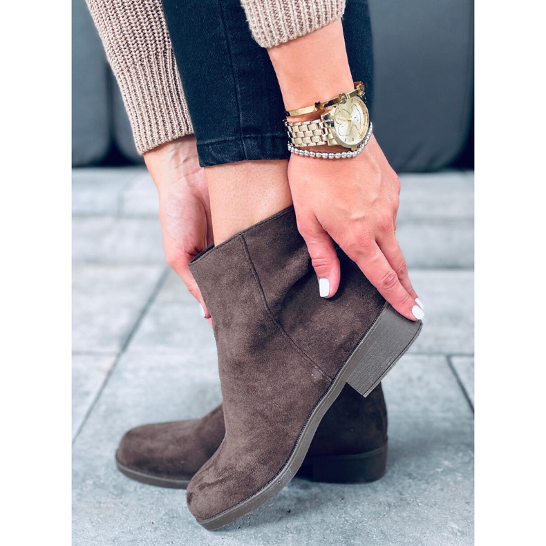 PA1 Botines Chelsea Verbe de ante verde para mujer 2