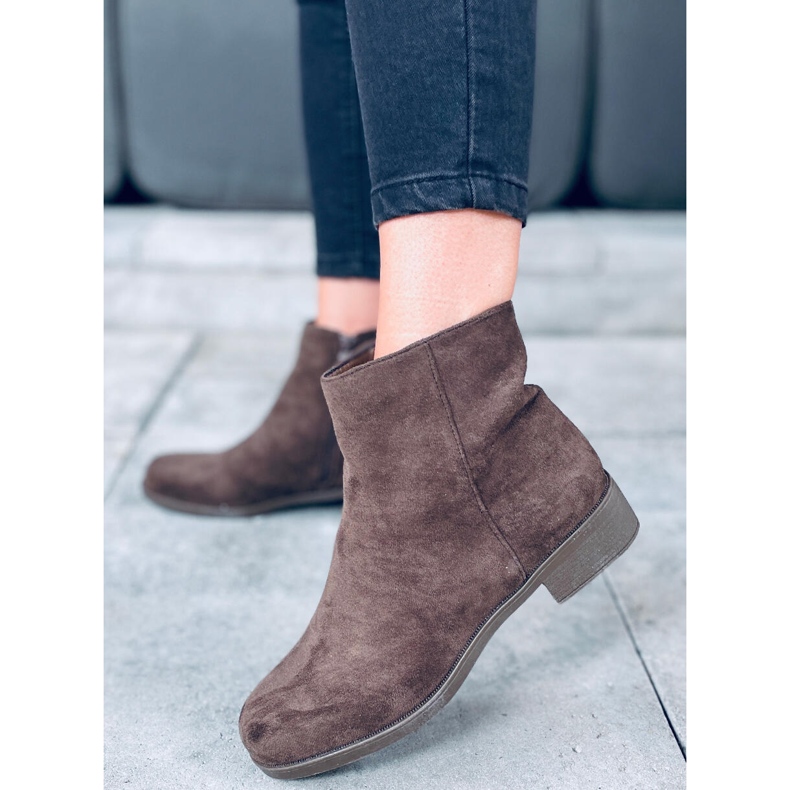 PA1 Botines Chelsea Verbe de ante verde para mujer 1