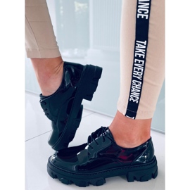 PA1 mocasines con cordones Tekla Black Shing negro 1