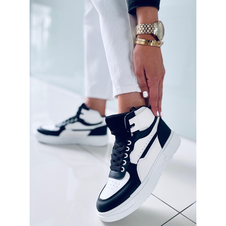 PA1 Zapatilla alta negra Myles blanco negro 1