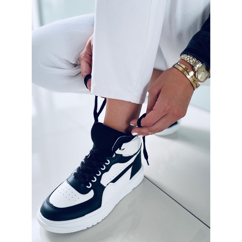PA1 Zapatilla alta negra Myles blanco negro 2