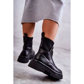 Botas tipo calcetín de mujer con cremallera Black Shelter negro 3