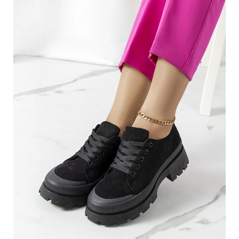 Zapatillas negras en la plataforma Dearth negro 1