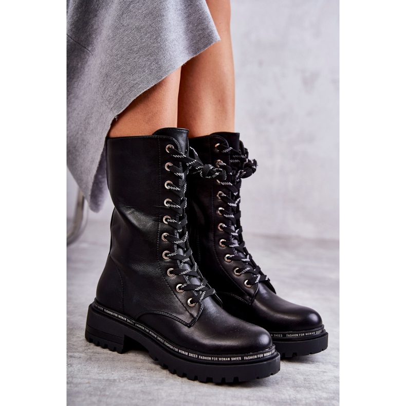 PG1 Botas Mujer Altas Cálidas Atadas Negras Darla negro 1 PG1 Botas Mujer Altas Cálidas Atadas Negras Darla negro 1