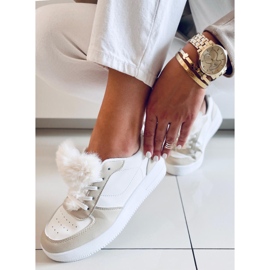 PA1 Deportivas de mujer Lilith Beige blanco 4