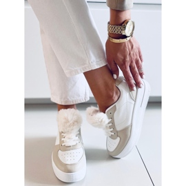 PA1 Deportivas de mujer Lilith Beige blanco 3