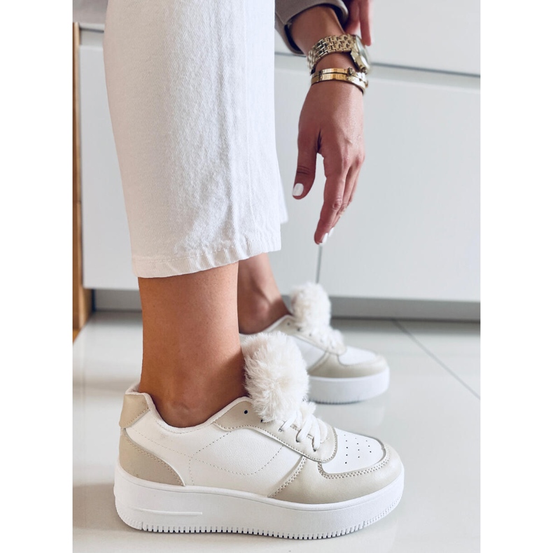 PA1 Deportivas de mujer Lilith Beige blanco 1